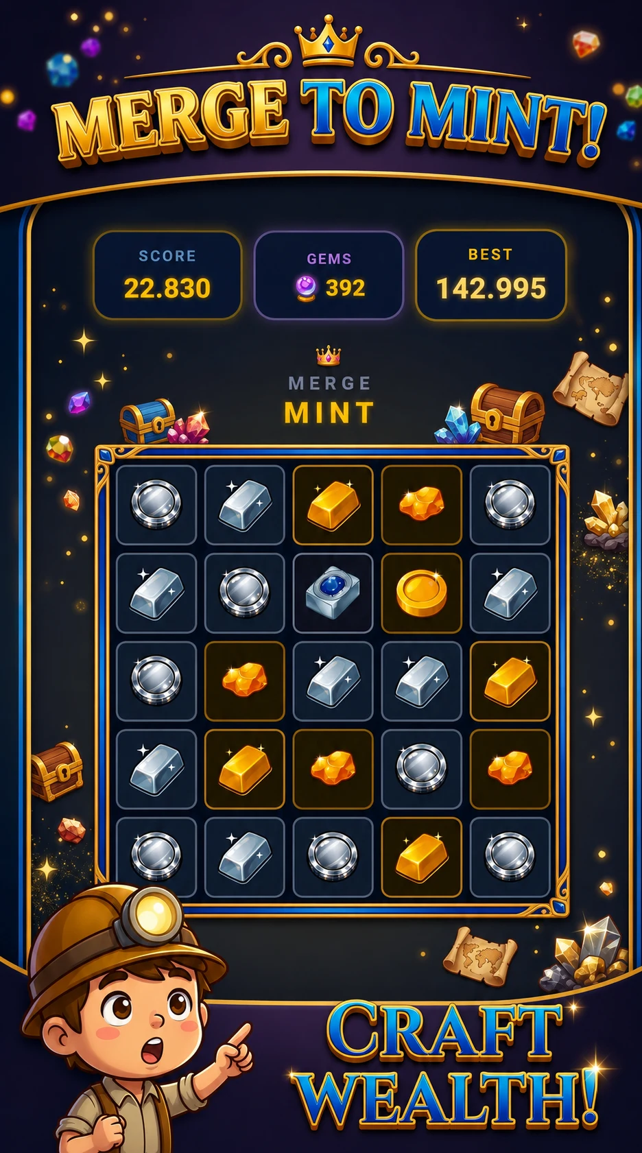 Merge Mint: Wealth Puzzle screenshot